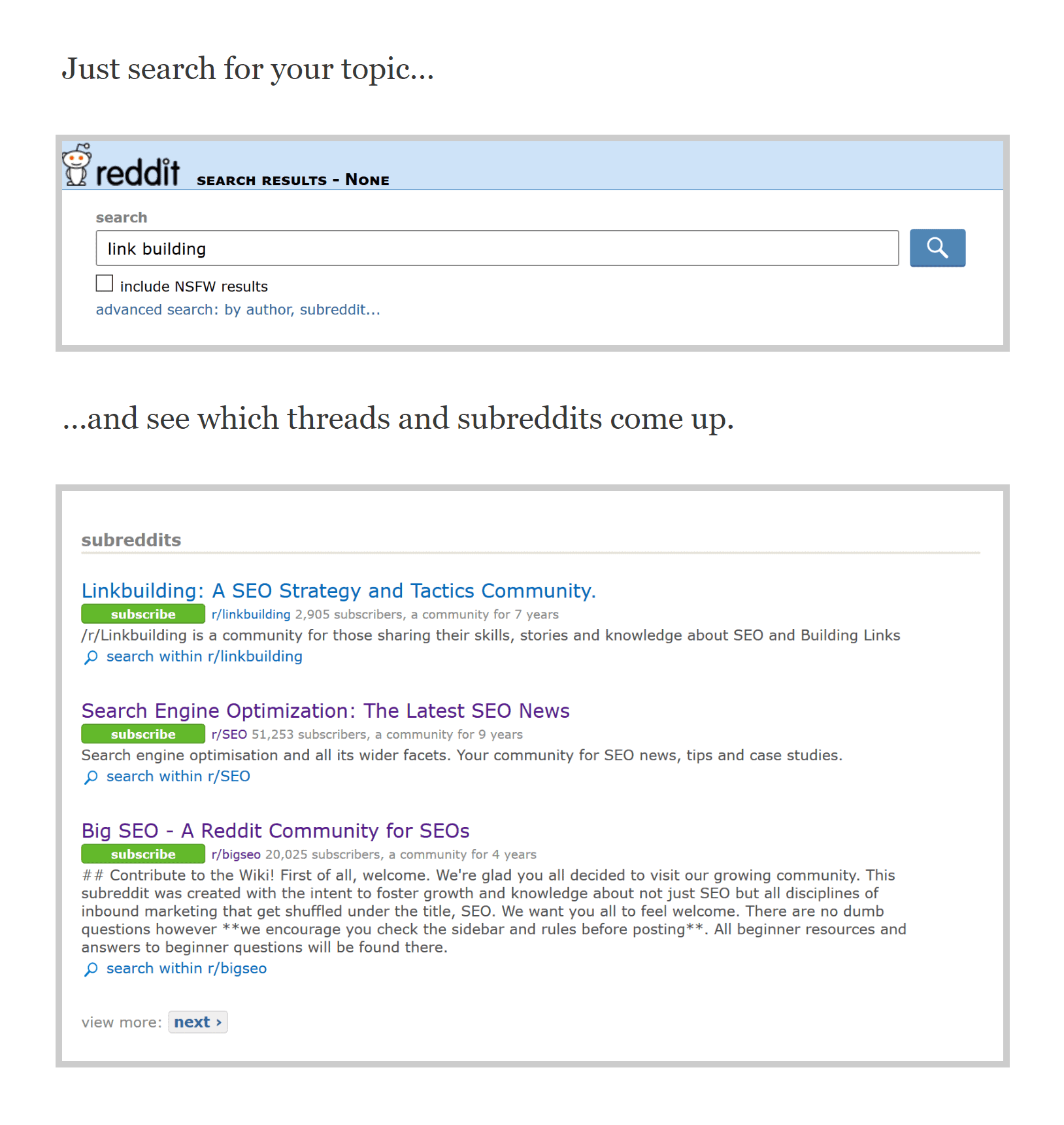 Backlinko screenshot – Outlining a process Backlinko screenshot – Outlining a process