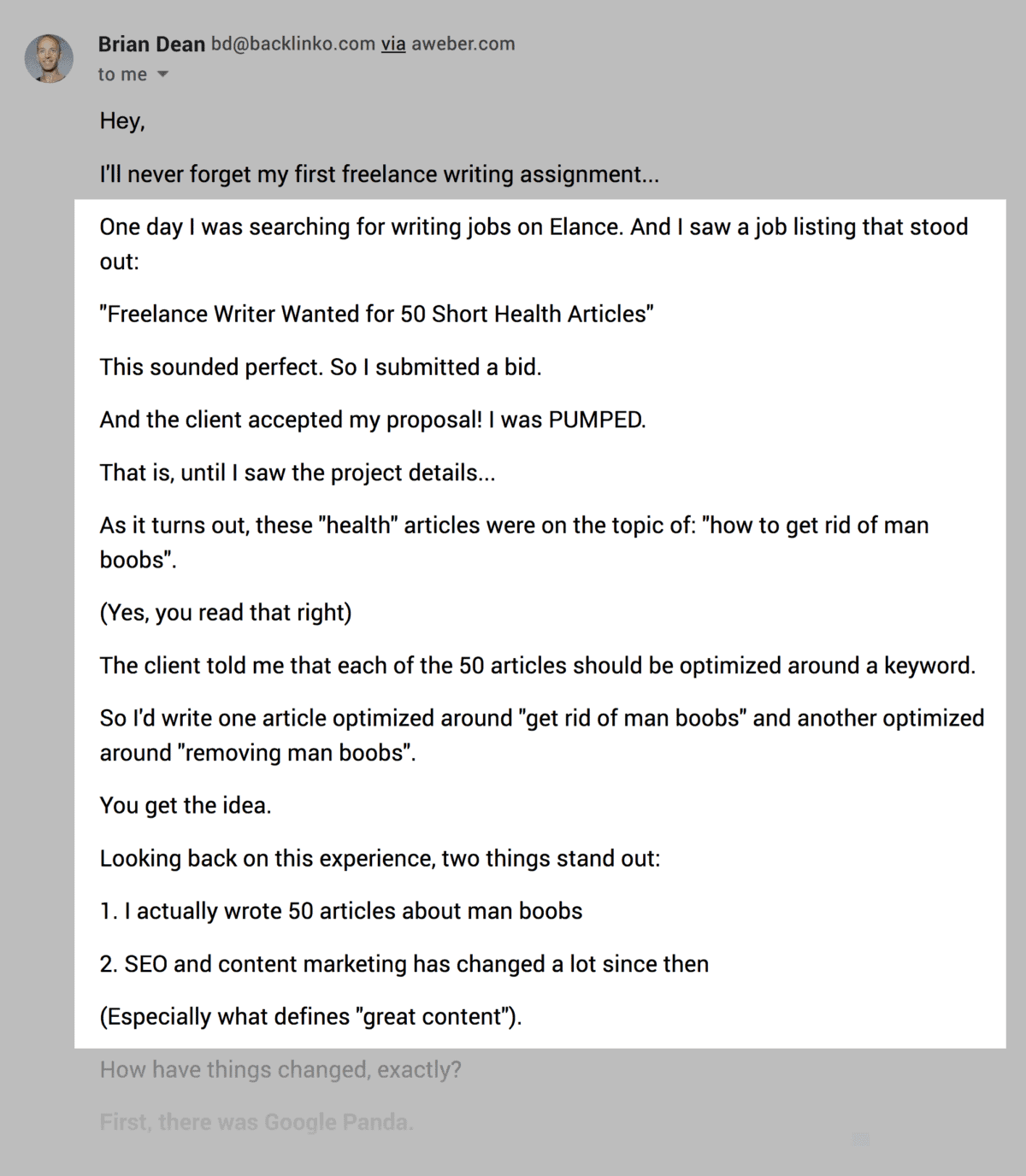 Backlinko email – Story Backlinko email – Story
