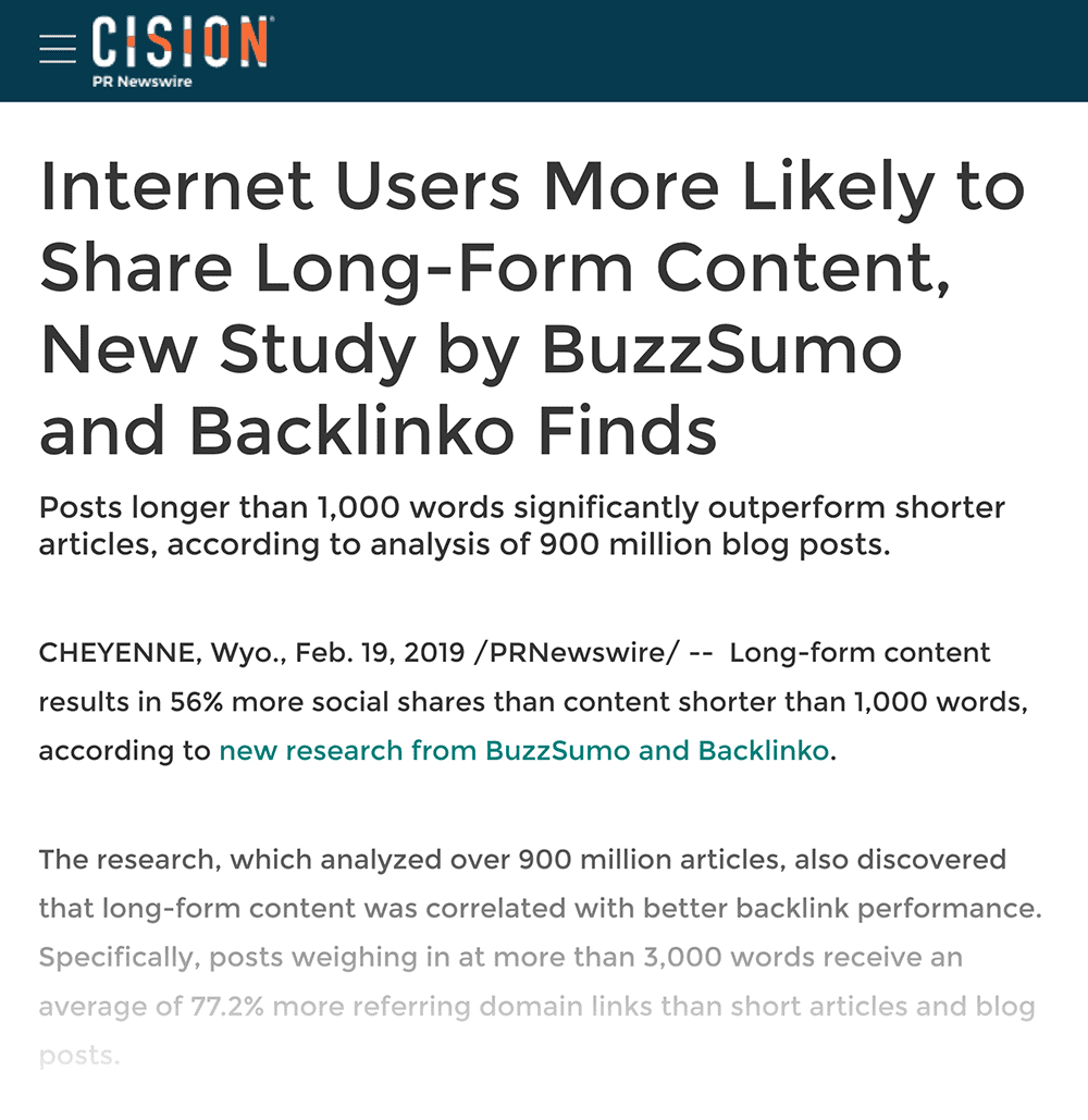 BuzzSumo Backlinko press release BuzzSumo Backlinko press release