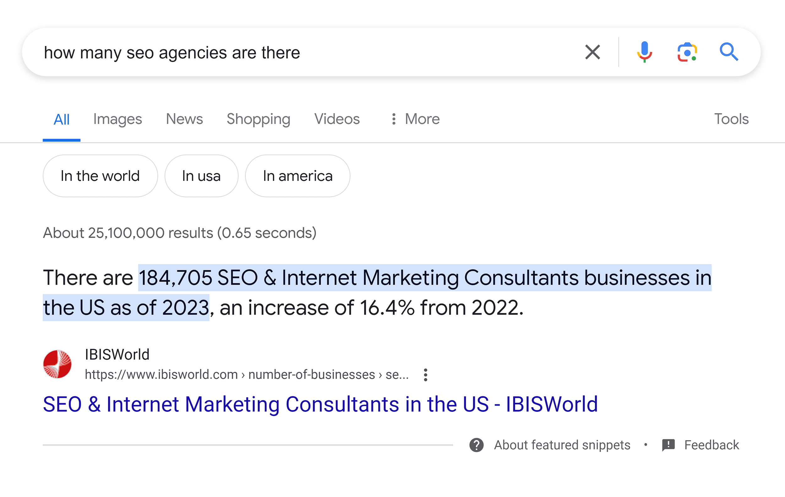 Google SERP – SEO agencies