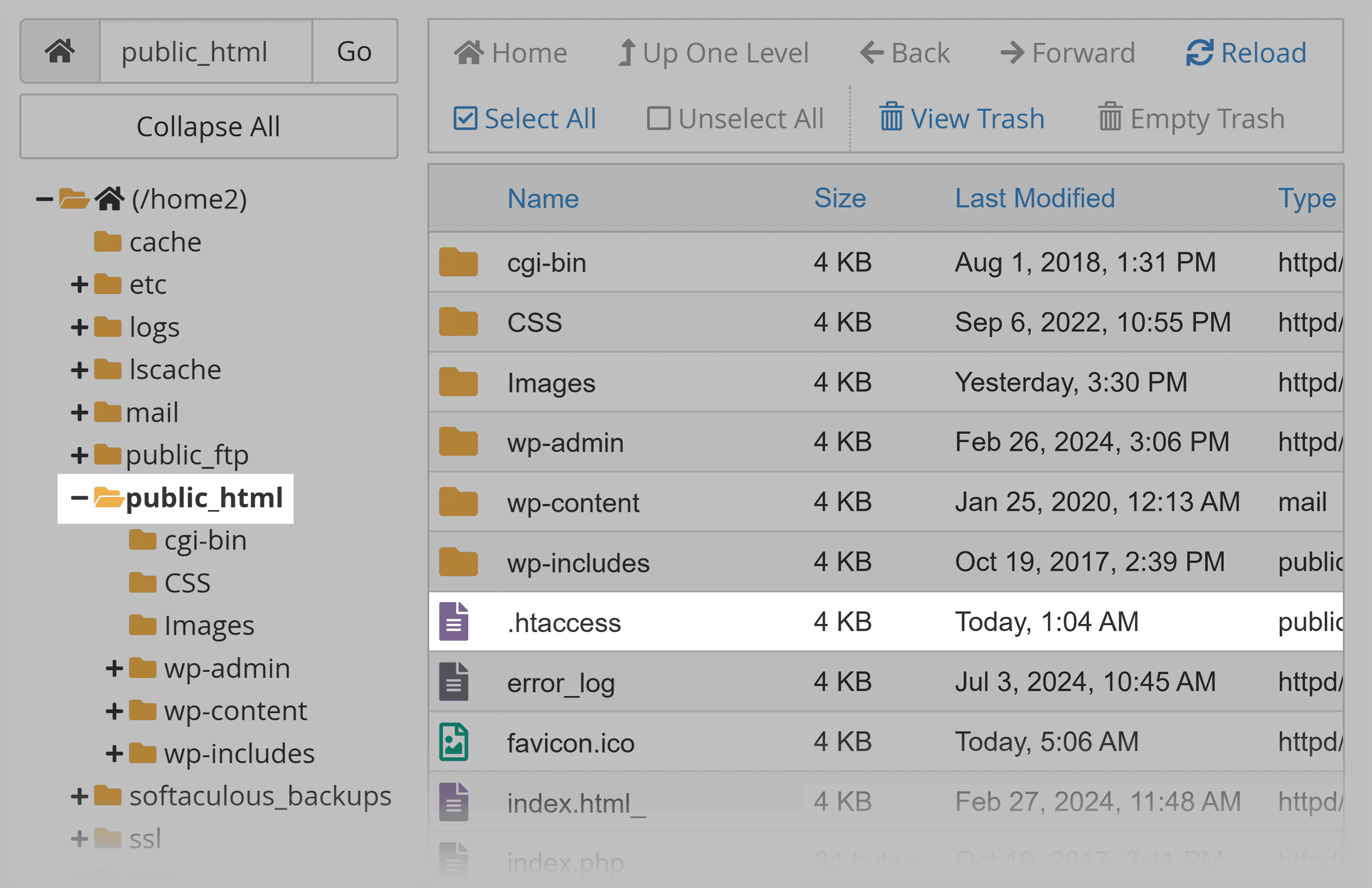 File Manager – .htaccess file File Manager – .htaccess file