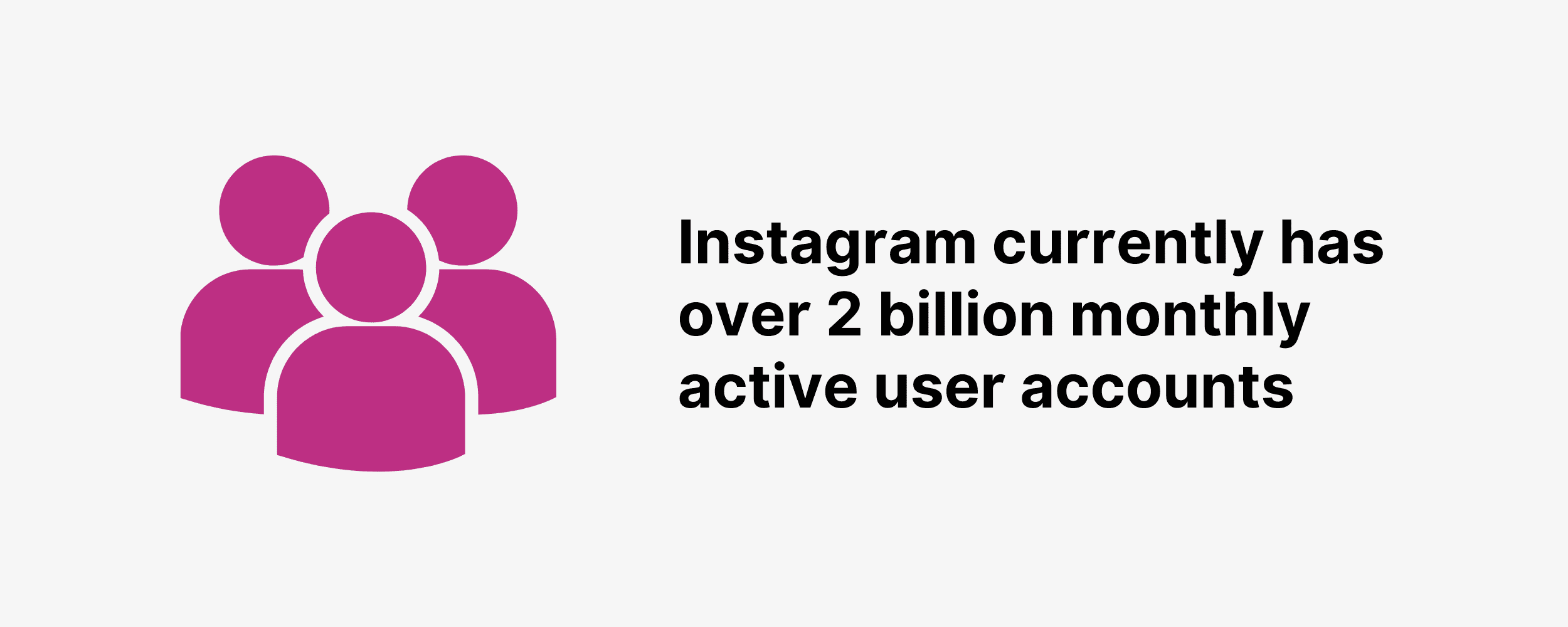 Instagram currently has over 2 billion monthly active user accounts Instagram currently has over 2 billion monthly active user accounts