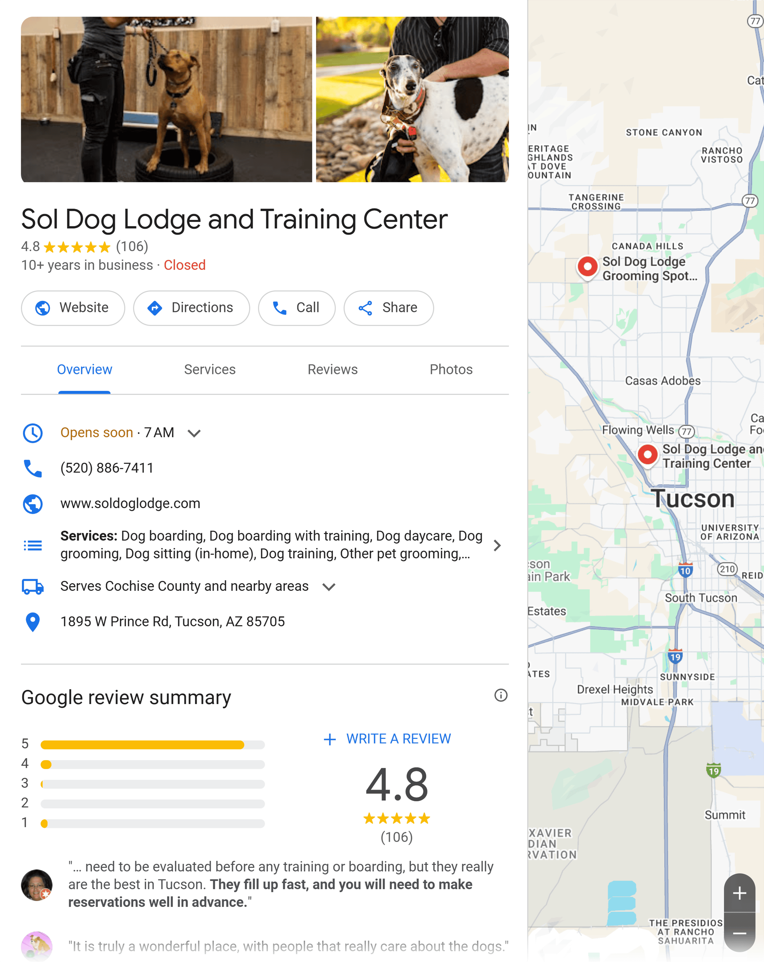 Google Business profile – Sol Dog Lodge Google Business profile – Sol Dog Lodge