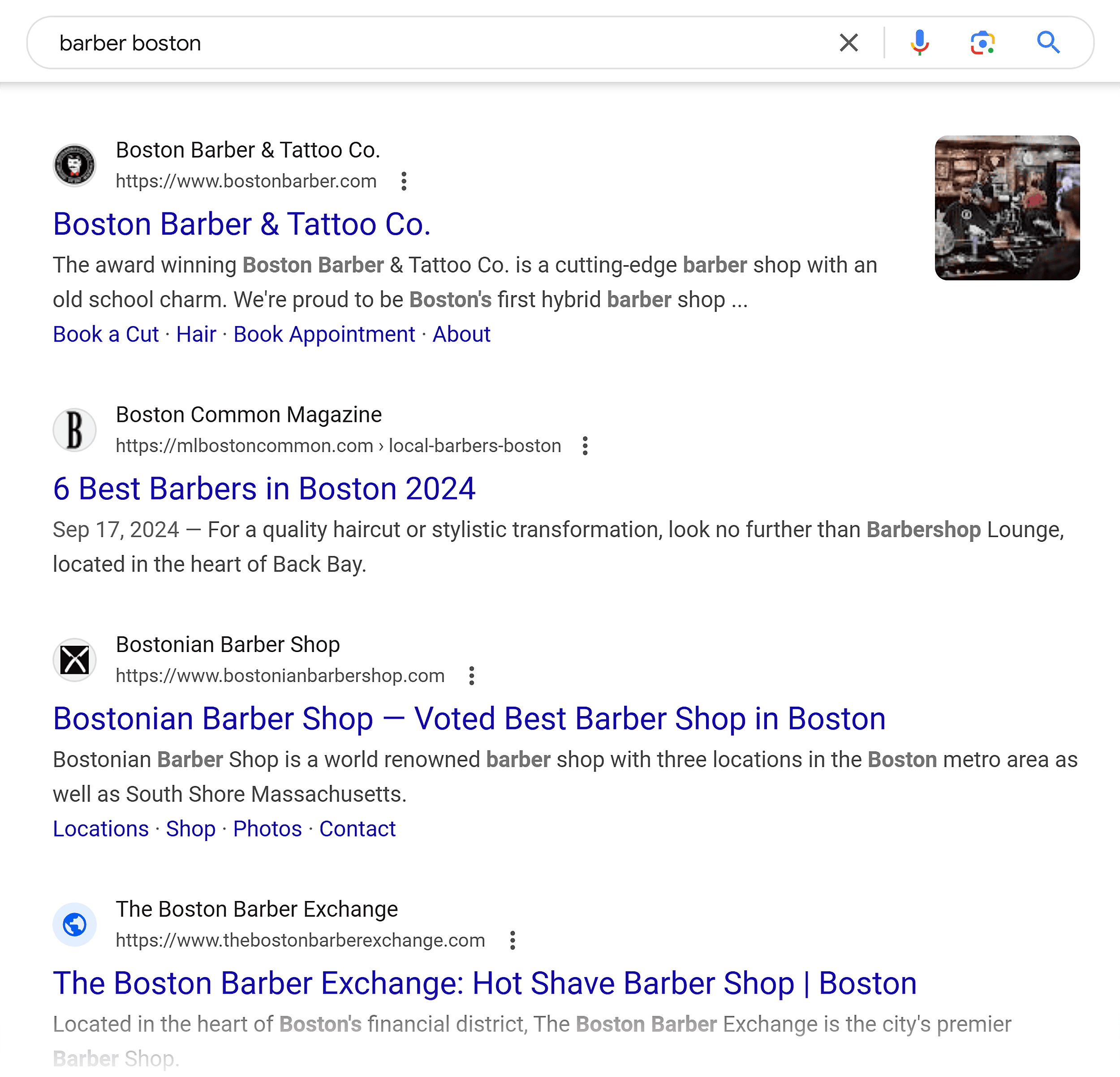 Google SERP – Barber Boston Google SERP – Barber Boston