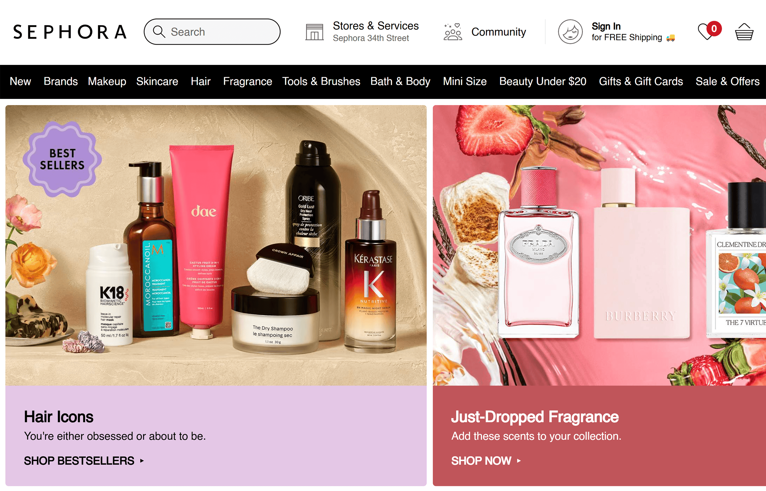 Sephora – Progressive disclosure