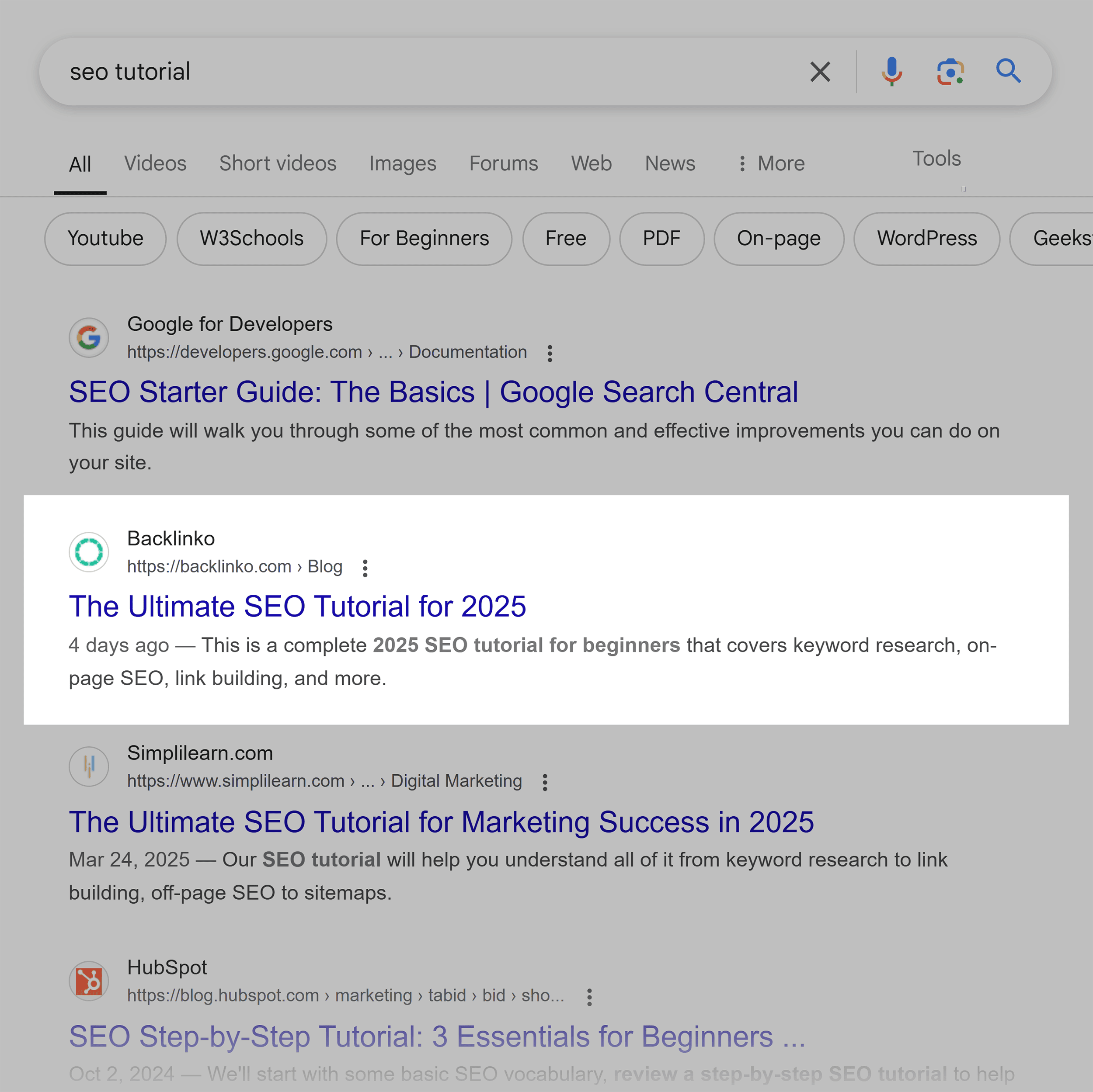 Google SERP – SEO Tutorial