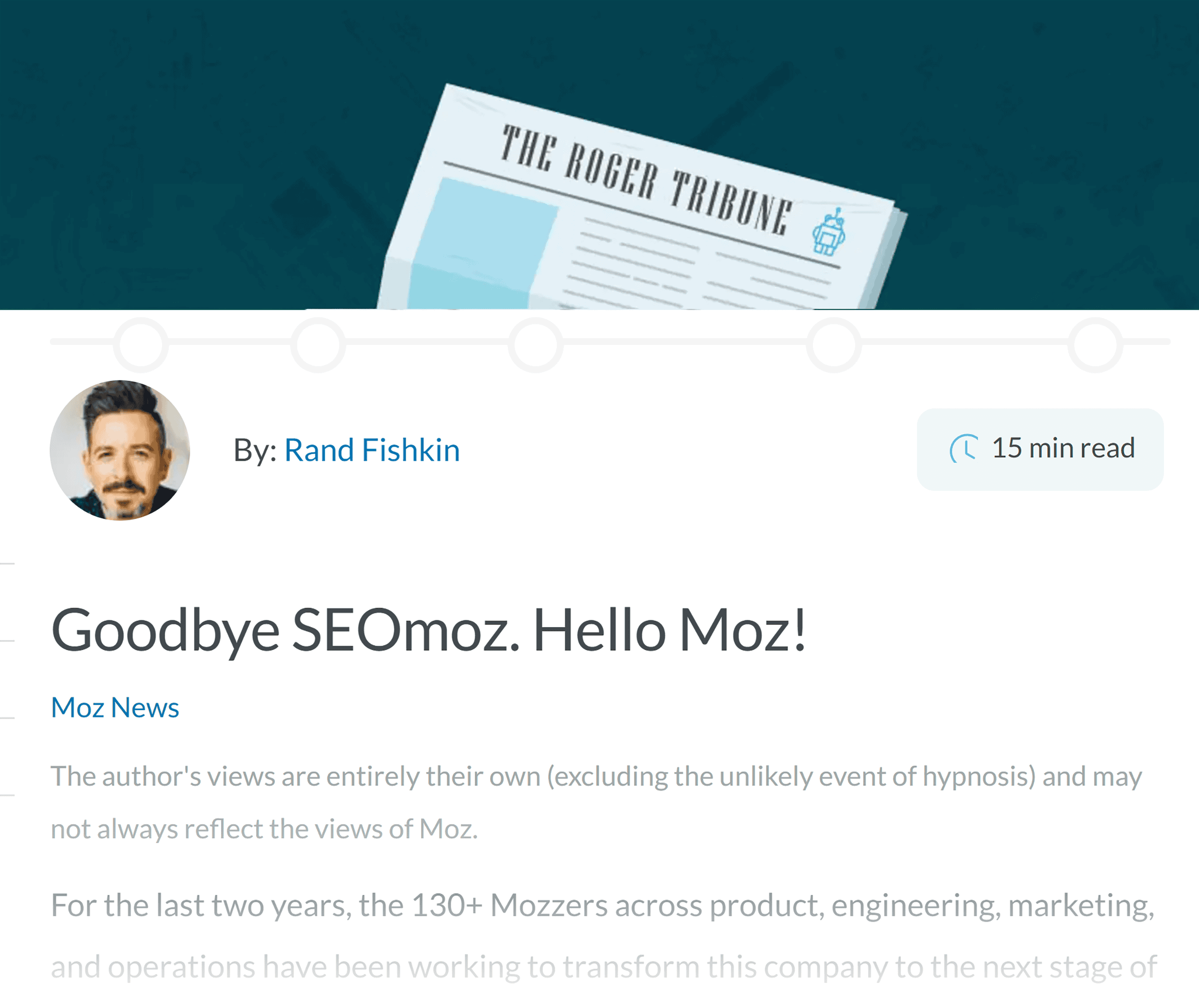 Moz – Blog name change